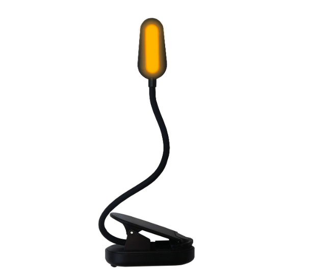The Rechargeable Flexi Book Light (Amber Light): Black